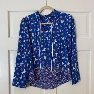 Elle Blue and Pink Floral Top